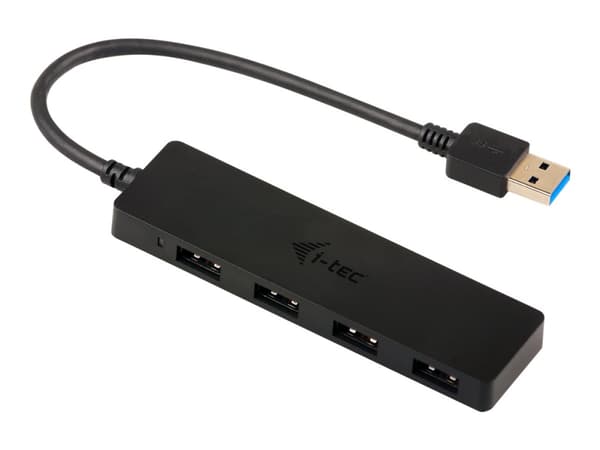 i-tec Advance U3HUB404 gränssnittshubbar USB 3.2 Gen 1 (3.1 Gen 1) Type-A 5000 Mbit/s Svart