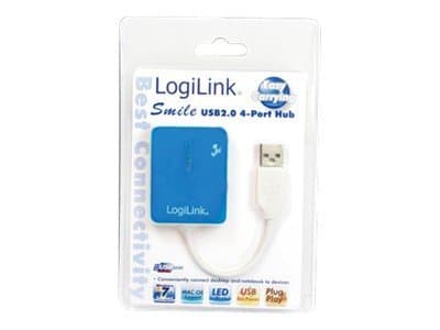 LogiLink Smile USB2.0 4-Port Hub - Hubb - 4 x USB 2.0