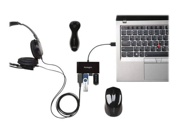 Kensington - Hub - 4 x USB 2.0 - stasjonær