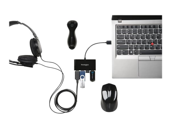 Kensington - Hub - 4 x USB 2.0 - stasjonær
