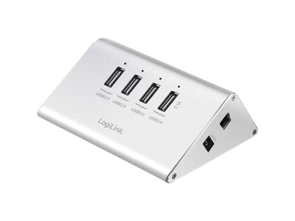 LogiLink UA0224, USB 2.0, 480 Mbit/s, Svart, Aktivitet, 5 V, 2 A