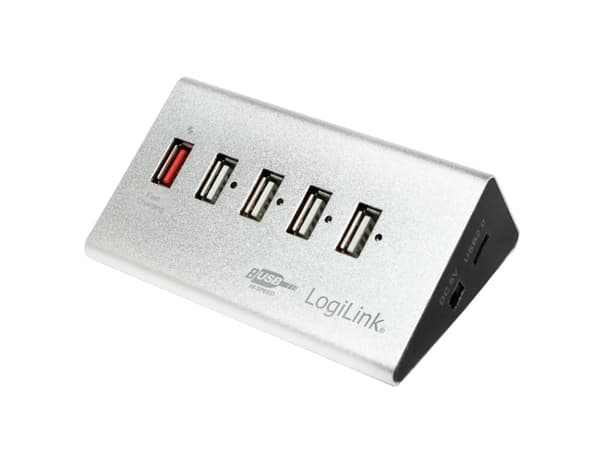 LogiLink UA0224, USB 2.0, 480 Mbit/s, Svart, Aktivitet, 5 V, 2 A