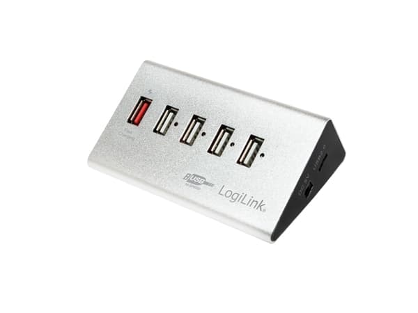 LogiLink UA0224, USB 2.0, 480 Mbit/s, Svart, Aktivitet, 5 V, 2 A