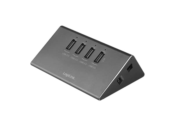 LogiLink UA0224, USB 2.0, 480 Mbit/s, Svart, Aktivitet, 5 V, 2 A