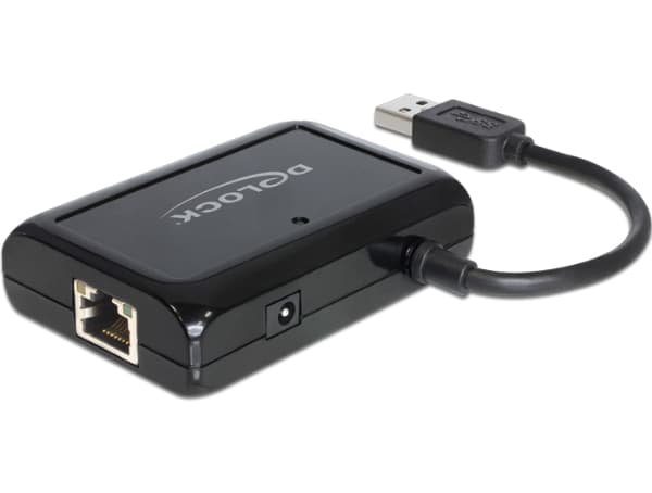 Delock USB 3.0 Hub 3 Port + 1 Port Gigabit LAN 10/100/1000 Mb/s - Nettverksadapter - USB 3.0 - 1GbE - 1000Base-T + 3 x USB 3.0