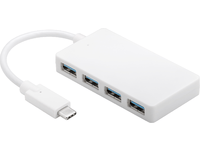 Microconnect USB3.1CUSB3, USB 3.2 Gen 1 (3.1 Gen 1) Type-C, USB 3.2 Gen 1 (3.1 Gen 1) Type-A, 5000 Mbit/s, Valkoinen, 10 g, 201 mm