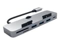 Pikkukuva 1 / 5: Satechi Aluminum Type-C Clamp Hub Pro - Hub - 3 x SuperSpeed USB 3.0 + 1 x USB-C - pöytätietokoneet