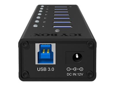 ICY BOX IB-AC618 - Hubb - 7 x SuperSpeed USB 3.0 - skrivbordsmodell