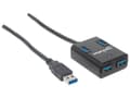 Pikkukuva 5 / 5: Manhattan 162296, USB 3.2 Gen 1 (3.1 Gen 1) Type-A, USB 3.2 Gen 1 (3.1 Gen 1) Type-A, 5000 Mbit/s, Musta, Muovi, FCC, CE, RoHS, WEEE