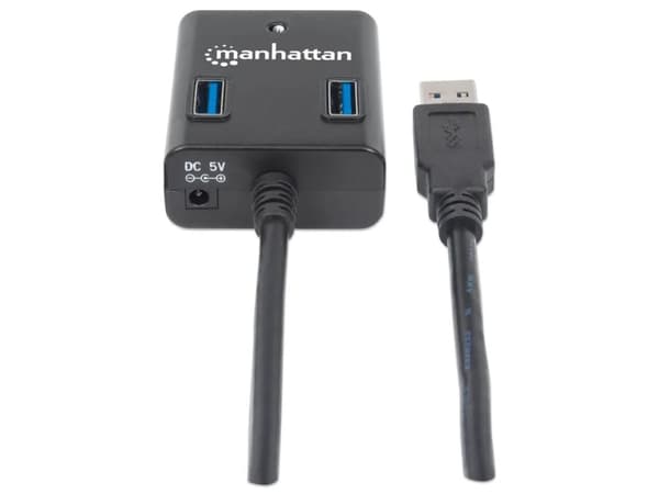 Manhattan 162296, USB 3.2 Gen 1 (3.1 Gen 1) Type-A, USB 3.2 Gen 1 (3.1 Gen 1) Type-A, 5000 Mbit/s, Musta, Muovi, FCC, CE, RoHS, WEEE