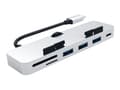 Pikkukuva 3 / 5: Satechi Aluminum Type-C Clamp Hub Pro - Hub - 3 x SuperSpeed USB 3.0 + 1 x USB-C - pöytätietokoneet
