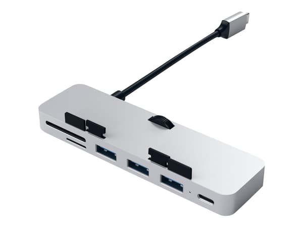 Satechi Aluminum Type-C Clamp Hub Pro - Hub - 3 x SuperSpeed USB 3.0 + 1 x USB-C - pöytätietokoneet