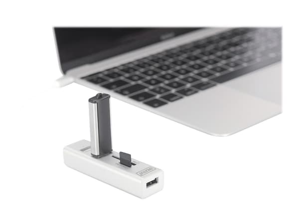 DIGITUS DA-70243 - Hubb - 3 x USB 2.0 - skrivbordsmodell
