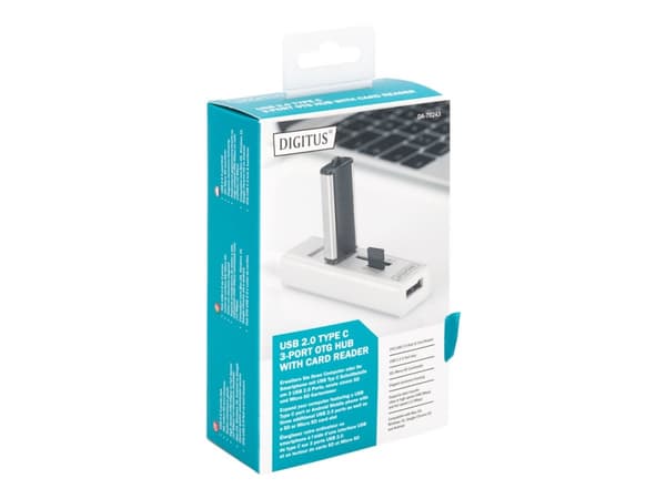 DIGITUS DA-70243 - Hubb - 3 x USB 2.0 - skrivbordsmodell