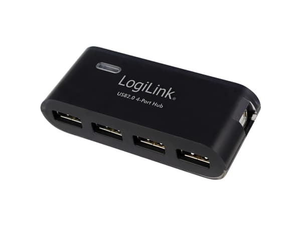 LogiLink USB 2.0 Hub 4-Port - Hubb - 4 x USB 2.0 - skrivbordsmodell