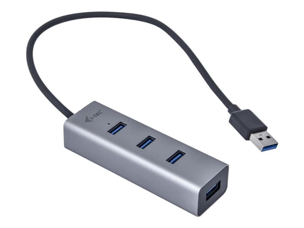 i-Tec USB 3.0 Metal Passive HUB - Hub - 4 x SuperSpeed USB 3.0 - skrivbord