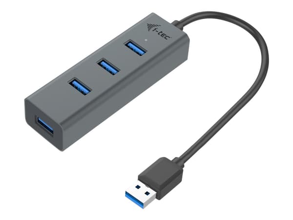 i-Tec USB 3.0 Metal Passive HUB - Hub - 4 x SuperSpeed USB 3.0 - skrivbord