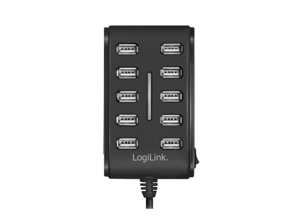 LogiLink USB 2.0 Hub 10-Port - Hubb - 10 x USB 2.0 - skrivbordsmodell
