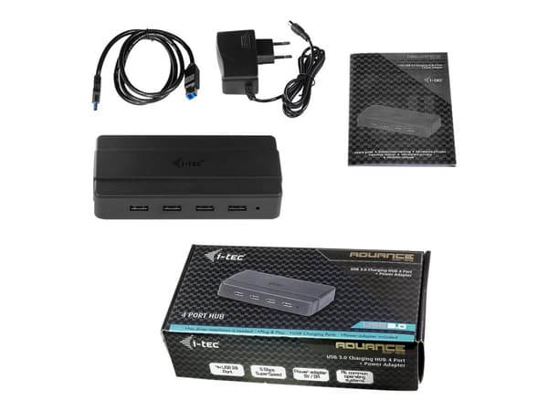 i-Tec USB 3.0 Charging HUB - Hubb - 4 x SuperSpeed USB 3.0 - skrivbordsmodell