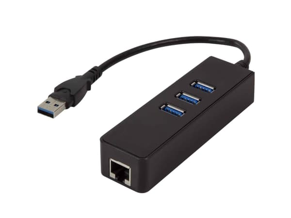 LogiLink UA0173A, USB 3.2 Gen 1 (3.1 Gen 1) Type-A, RJ-45, USB 3.2 Gen 1 (3.1 Gen 1) Type-A, 1000 Mbit/s, Sort, 0,21 m, IEEE 802.3, IEEE 802.3ab, IEE