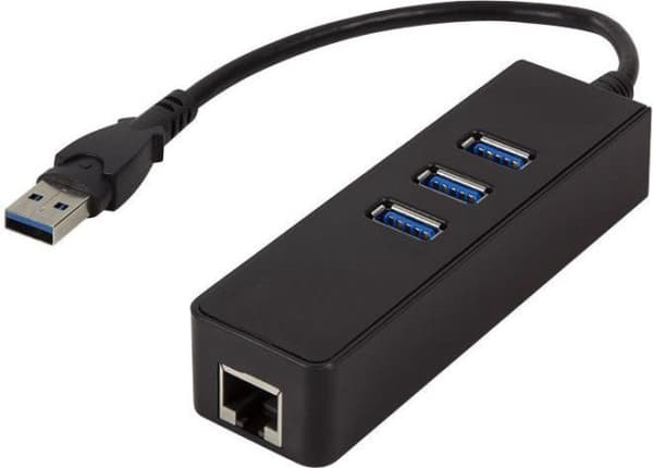 LogiLink UA0173A, USB 3.2 Gen 1 (3.1 Gen 1) Type-A, RJ-45, USB 3.2 Gen 1 (3.1 Gen 1) Type-A, 1000 Mbit/s, Sort, 0,21 m, IEEE 802.3, IEEE 802.3ab, IEE