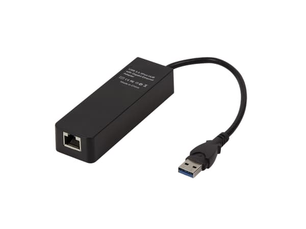 LogiLink UA0173A, USB 3.2 Gen 1 (3.1 Gen 1) Type-A, RJ-45, USB 3.2 Gen 1 (3.1 Gen 1) Type-A, 1000 Mbit/s, Sort, 0,21 m, IEEE 802.3, IEEE 802.3ab, IEE
