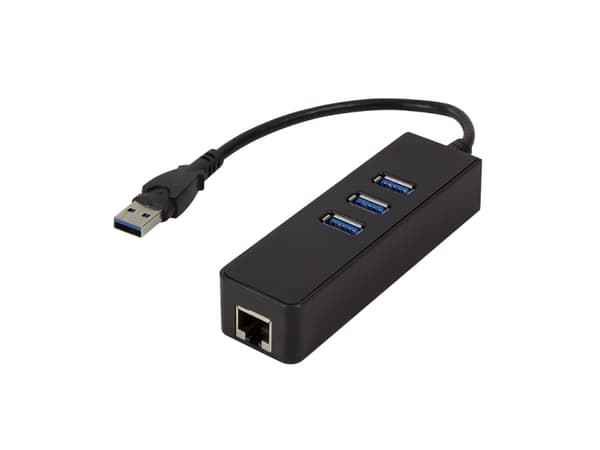 LogiLink UA0173A, USB 3.2 Gen 1 (3.1 Gen 1) Type-A, RJ-45, USB 3.2 Gen 1 (3.1 Gen 1) Type-A, 1000 Mbit/s, Sort, 0,21 m, IEEE 802.3, IEEE 802.3ab, IEE