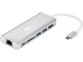 Miniatyrbild 1 av 5: Goobay 76788, USB Type-C, 10,100,1000 Mbit/s, Silver, SD, 4K Ultra HD, 30 hz