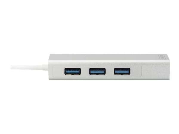 Digitus DA-70250-1, USB 3.2 Gen 1 (3.1 Gen 1) Type-A, IEEE 802.3, IEEE 802.3ab, IEEE 802.3u, Hopea, Valkoinen, USB 3.2 Gen 1 (3.1 Gen 1) Type-A, Alum