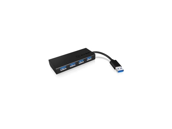 ICY BOX IB-AC6104-B - Hubb - 4 x SuperSpeed USB 3.0 - skrivbordsmodell