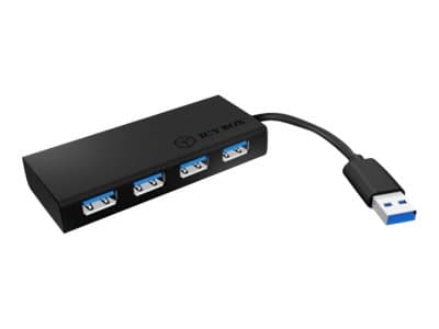ICY BOX IB-AC6104-B - Hubb - 4 x SuperSpeed USB 3.0 - skrivbordsmodell