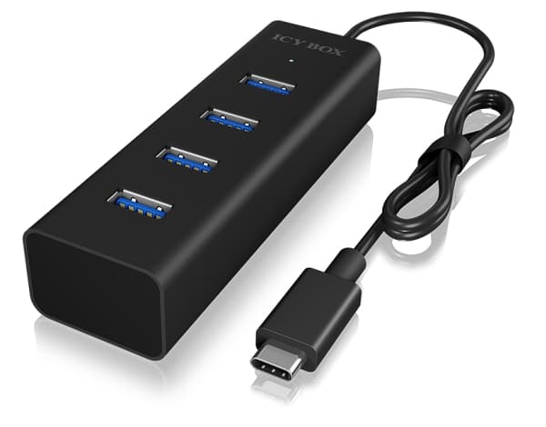 ICY BOX IB-Hub1409-C3 - Hubb - 4 x SuperSpeed USB 3.0 - skrivbordsmodell