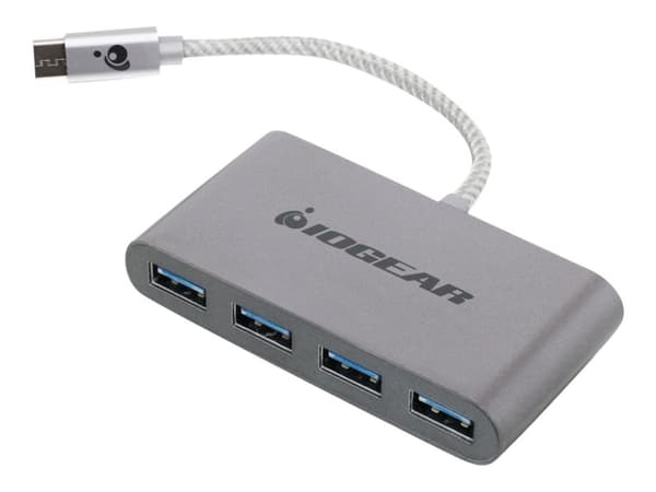 IOGEAR HUB-C - Hubb - 4 x SuperSpeed USB 3.0 - skrivbordsmodell