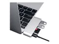 Pikkukuva 3 / 5: Satechi Type-C Pass Through USB Hub USB-C latausportilla - Hub - 2 x SuperSpeed USB 3.0 + 1 x SuperSpeed USB 3.0 (oplader) - pöytätietokoneet