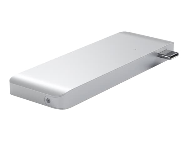 Satechi Type-C Pass Through USB Hub USB-C latausportilla - Hub - 2 x SuperSpeed USB 3.0 + 1 x SuperSpeed USB 3.0 (oplader) - pöytätietokoneet