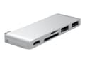 Pikkukuva 1 / 5: Satechi Type-C Pass Through USB Hub USB-C latausportilla - Hub - 2 x SuperSpeed USB 3.0 + 1 x SuperSpeed USB 3.0 (oplader) - pöytätietokoneet