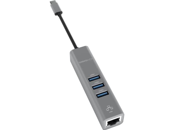 Terratec Connect c2, USB 3.2 Gen 1 (3.1 Gen 1) Type-C, Silver, RJ-45, USB 3.2 Gen 1 (3.1 Gen 1) Type-A, Kina, USB, Windows 10