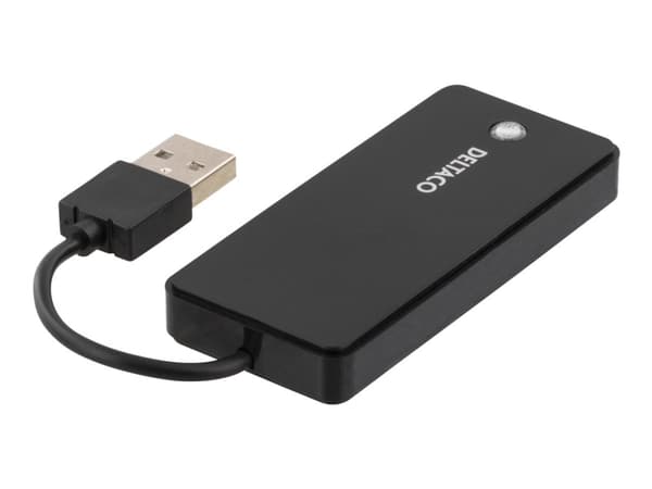Deltaco UH-480, USB 2.0, USB 2.0, 480 Mbit/s, Musta, Kiina, USB