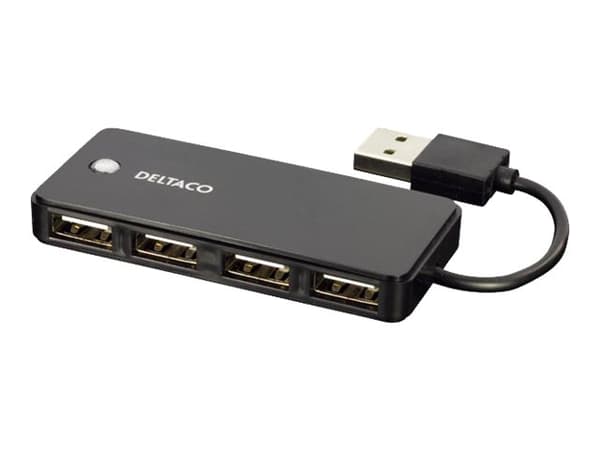 Deltaco UH-480, USB 2.0, USB 2.0, 480 Mbit/s, Musta, Kiina, USB