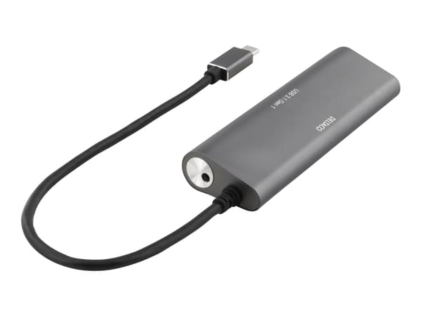 DELTACO USBC-1207 - Hubb - 4 x USB 3.1 Gen 1 - skrivbordsmodell