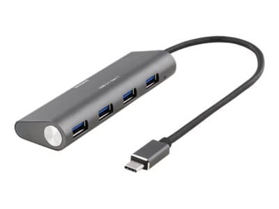 DELTACO USBC-1207 - Hubb - 4 x USB 3.1 Gen 1 - skrivbordsmodell