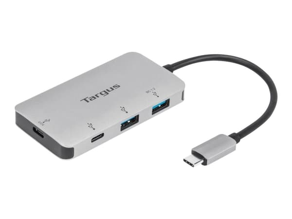 Targus - Hubb - 2 x USB 3.2 Gen 1 + 1 x USB-C 3.2 Gen 1 + 1 x USB-C 3.2 Gen 1 (strömförsörjning) - skrivbordsmodell