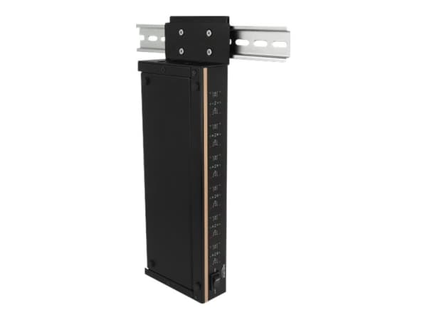 Delock USB 2.0 to 12 Port Serial RS-232 Hub with surge protection and extended temperature range - Seriell adapter - USB 2.0 - RS-232 x 12 - svart