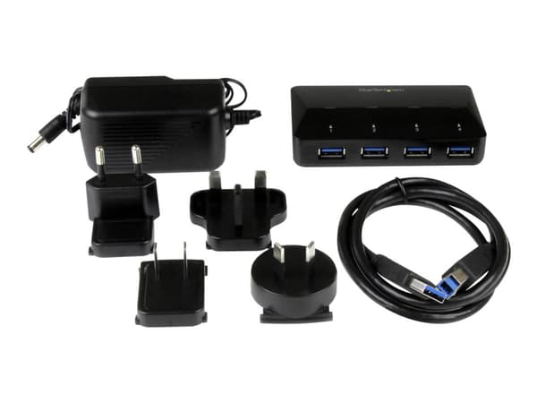 StarTech.com USB 3.0-hub med 4 portar plus dedicerad laddningsport - 1x 2,4 A-port