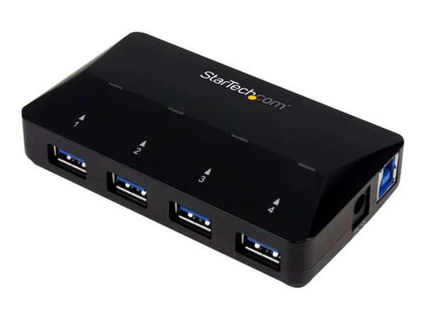 StarTech.com USB 3.0-hub med 4 portar plus dedicerad laddningsport - 1x 2,4 A-port