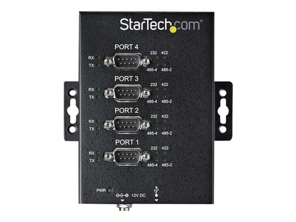 StarTech.com Industriell USB till RS-232/422/485 seriell adapter med 4 portar - ESD-skydd på 15 kV - Seriell adapter - USB 2.0 - RS-232/422/485 x 4 +