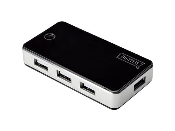 DIGITUS DA-70222 - Hubb - 7 x USB 2.0 - skrivbordsmodell