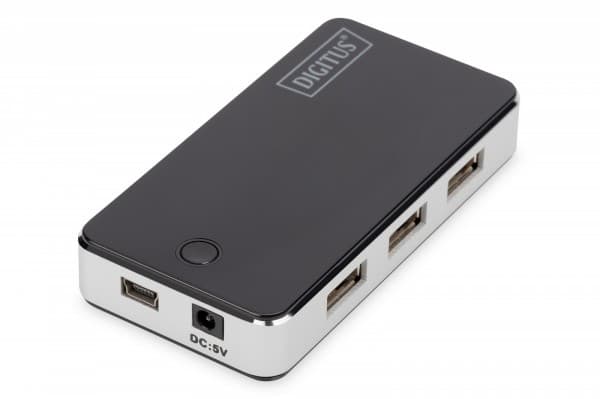 DIGITUS DA-70222 - Hubb - 7 x USB 2.0 - skrivbordsmodell
