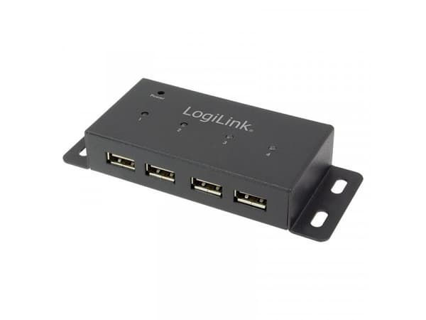 LogiLink UA0141A, USB 2.0, 480 Mbit/s, Svart, Metall, 1 m, RoHS