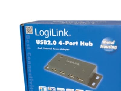 LogiLink UA0141A, USB 2.0, 480 Mbit/s, Svart, Metall, 1 m, RoHS